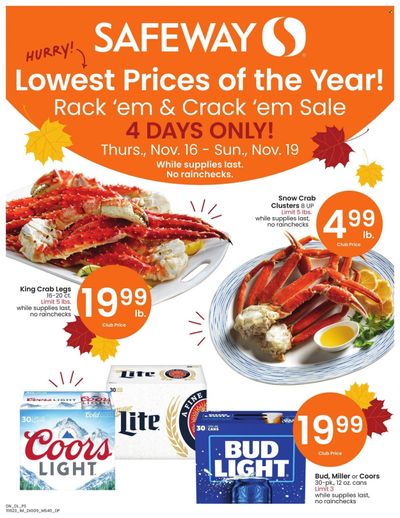 Safeway (MT) Weekly Ad Flyer Specials November 16 to November 19, 2023