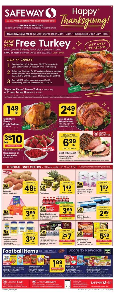 Safeway (MD) Weekly Ad Flyer Specials November 17 to November 23, 2023