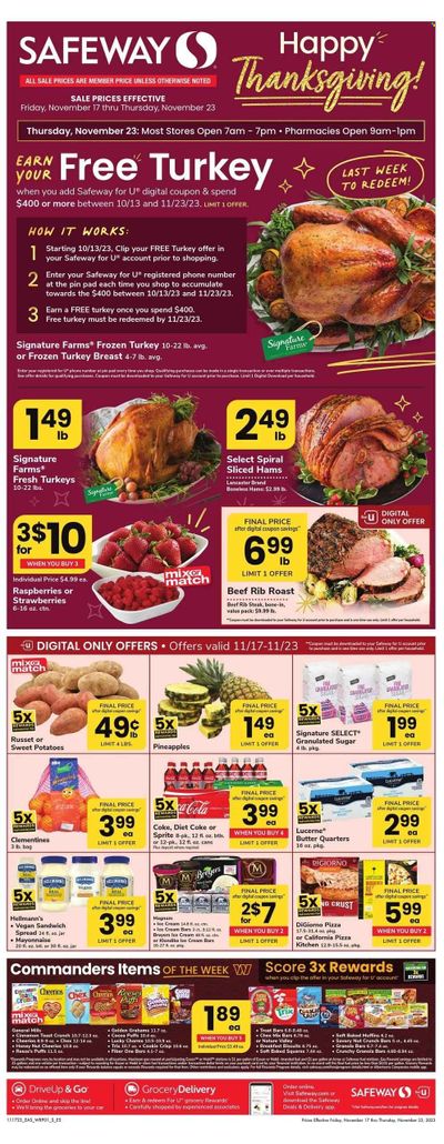 Safeway (MD) Weekly Ad Flyer Specials November 17 to November 23, 2023
