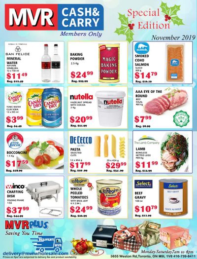 MVR Cash and Carry Flyer November 1 to 30