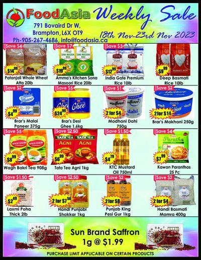 FoodAsia Flyer November 18 to 23