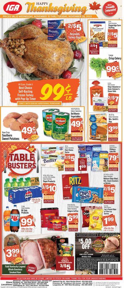 IGA (IN) Weekly Ad Flyer Specials November 15 to November 21, 2023