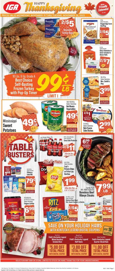 IGA (VA) Weekly Ad Flyer Specials November 15 to November 28, 2023