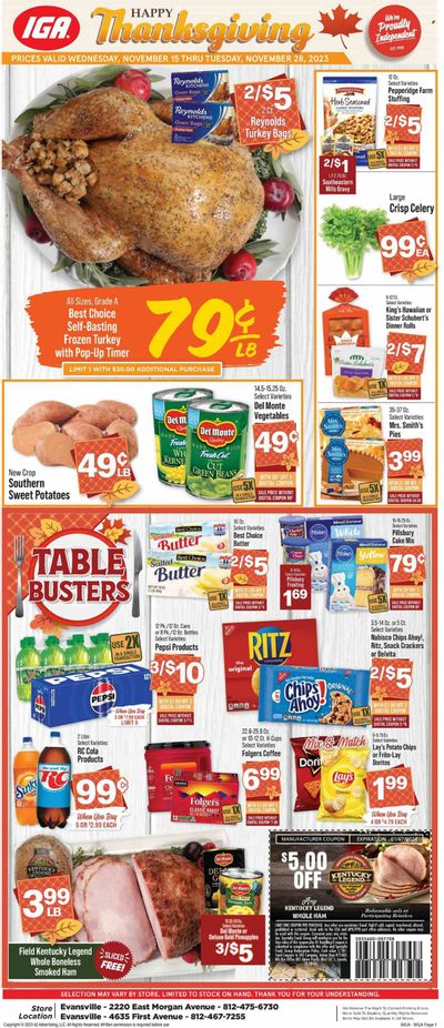 IGA (IN) Weekly Ad Flyer Specials November 15 to November 21, 2023