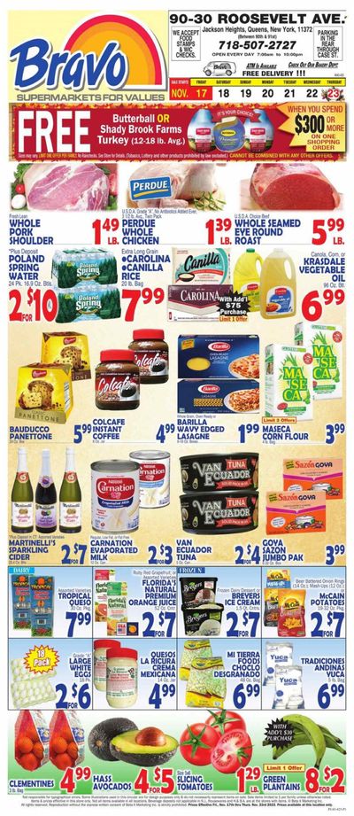 Bravo Supermarkets (CT, FL, MA, NJ, NY, PA) Weekly Ad Flyer Specials November 17 to November 23, 2023