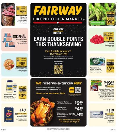 Fairway Market (CT, NJ, NY) Weekly Ad Flyer Specials November 17 to November 23, 2023