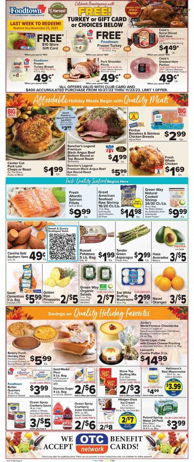 Foodtown (NJ, NY, PA) Weekly Ad Flyer Specials November 17 to November 23, 2023