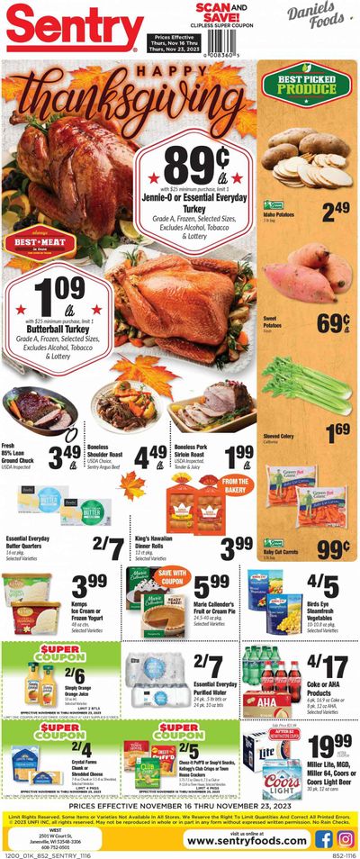 Sentry Foods (WI) Weekly Ad Flyer Specials November 16 to November 23, 2023