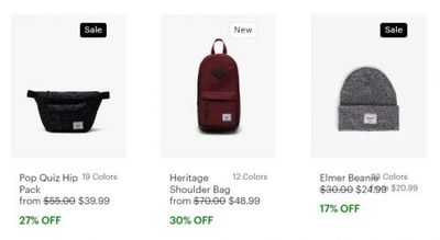 Herschel Canada Black Friday Sale: Save up to 50% on Everything