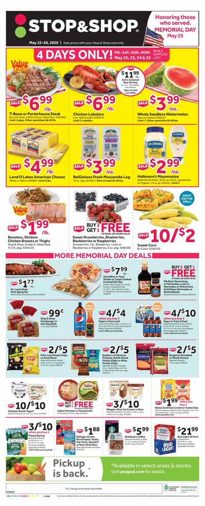 Stop & Shop Weekly Ad & Flyer May 22 to 28