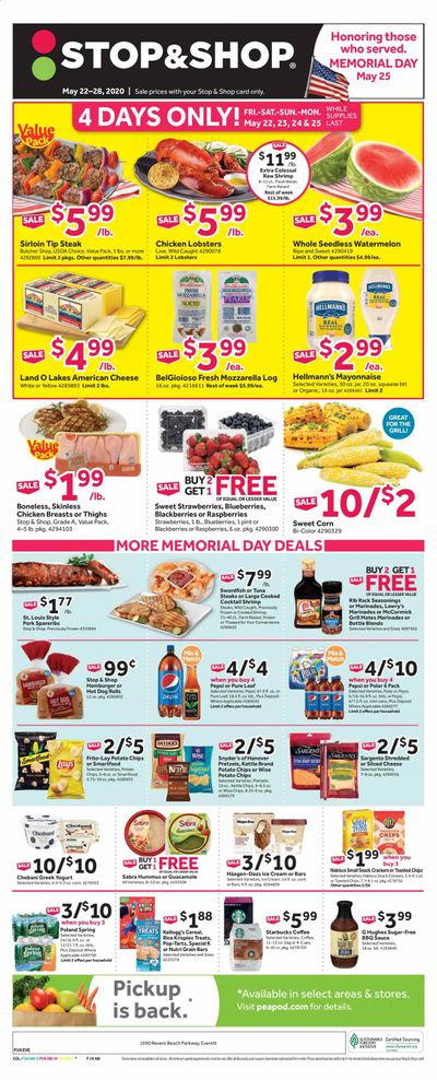Stop & Shop Weekly Ad & Flyer May 22 to 28