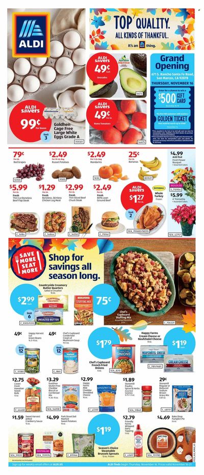 ALDI (CA) Weekly Ad Flyer Specials November 15 to November 21, 2023
