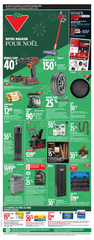 Canadian Tire (QC) Flyer November 23 to 29