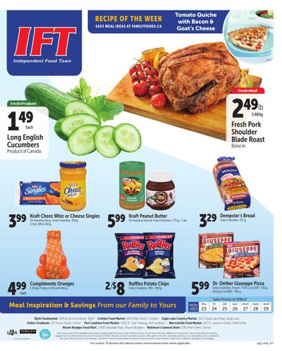 IFT Independent Food Town Flyer November 23 to 29