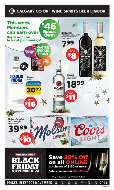 Calgary Co-op Liquor Flyer November 23 to 29