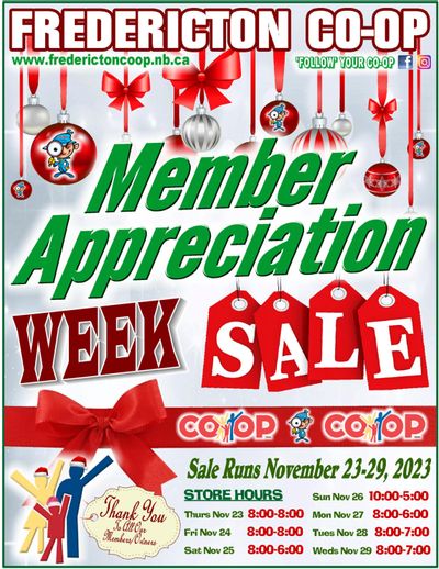 Fredericton Co-op Member Appreciation Week Sale Flyer November 23 to 29