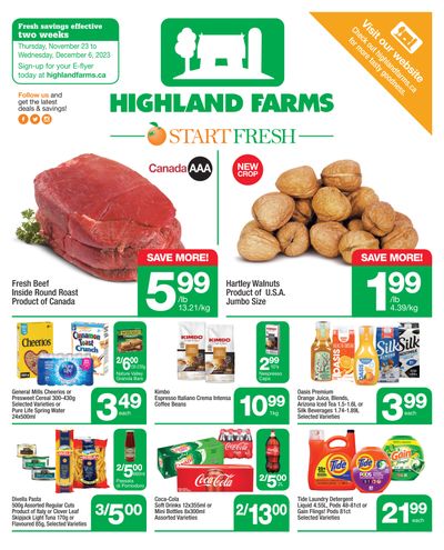 Highland Farms Flyer November 23 to December 6