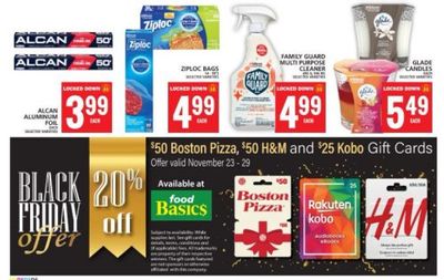 Food Basics Ontario Black Friday Deals: 20% Off $50 Boston Pizza, $50 H&M, and $25 Kobo Gift Cards + More