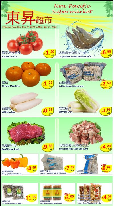 New Pacific Supermarket Flyer November 23 to 27