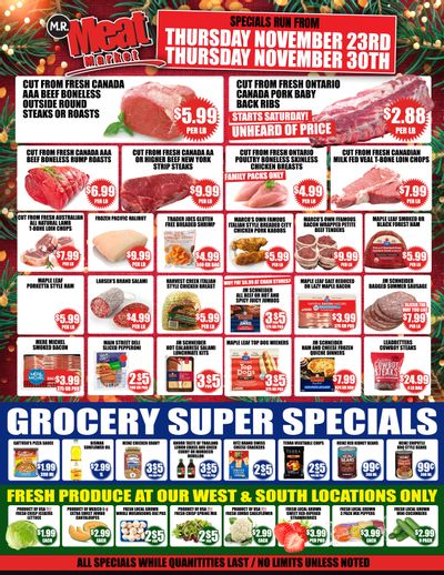 M.R. Meat Market Flyer November 23 to 30
