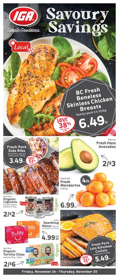IGA Stores of BC Flyer November 24 to 30