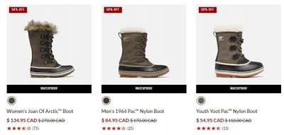 Sorel Canada Black Friday Sale: Cyber Week Sale up to 25% off Top Styles + 50% off Family Boots Surprise Sale