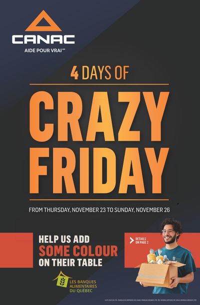 Canac Crazy Friday Flyer November 23 to 26