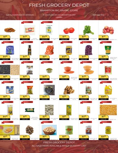 Fresh Grocery Depot Flyer November 23 to 29