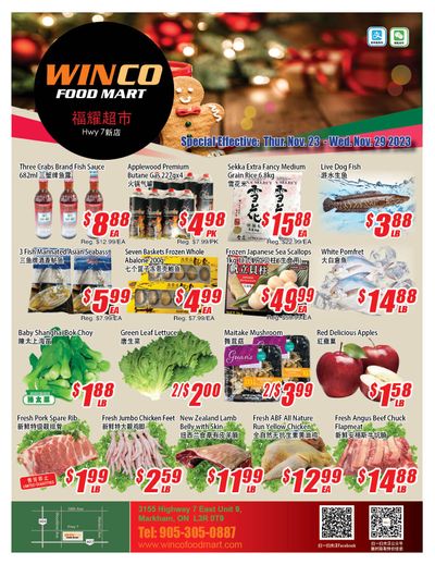 WinCo Food Mart (HWY 7) Flyer November 23 to 29