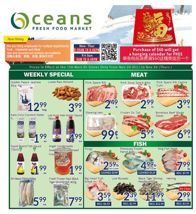 Oceans Fresh Food Market (West Dr., Brampton) Flyer November 24 to 30