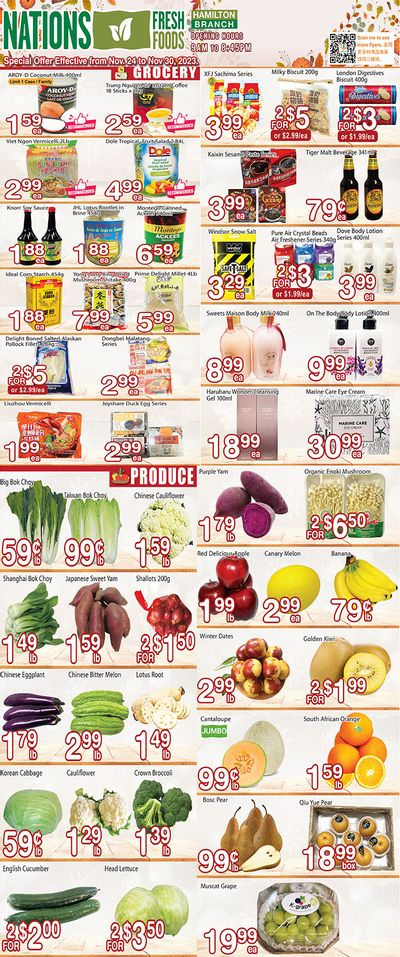 Nations Fresh Foods (Hamilton) Flyer November 24 to 30