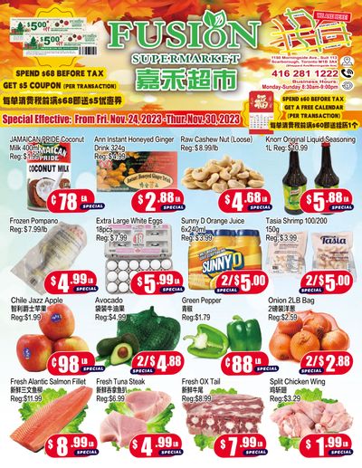 Fusion Supermarket Flyer November 24 to 30