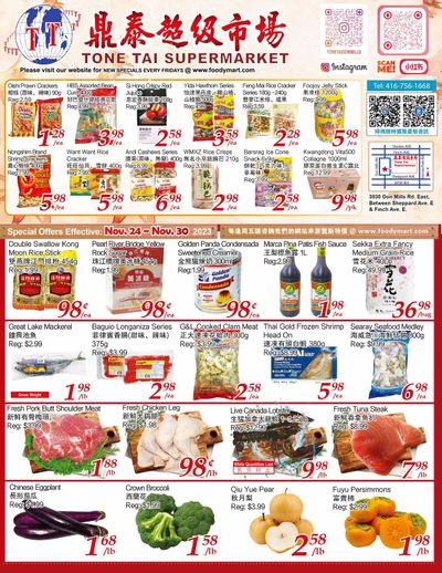 Tone Tai Supermarket Flyer November 24 to 30