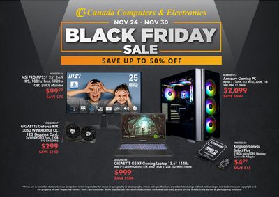 Canada Computers Black Friday Flyer November 24 to 30