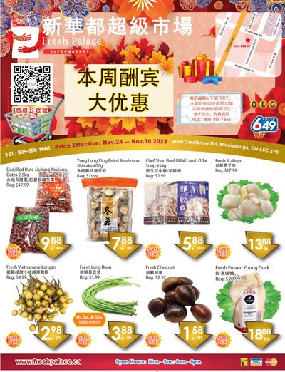 Fresh Palace Supermarket Flyer November 24 to 30