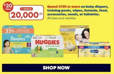 Real Canadian Superstore Ontario Flash Sale: Get 20,000 PC Optimum Points When You Spend $20 or More on Baby Items November 24th Only