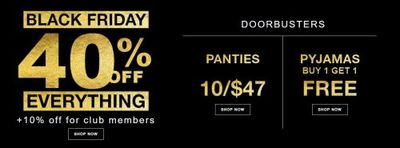 La Senza Canada Black Friday Sale: 40% off Everything, Extra 40% off Clearance, Buy 1 Get 1 Free Pajamas + More