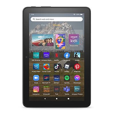 Amazon Fire HD 8 tablet, 8” HD Display, 32 GB, 30% faster processor, designed for portable entertainment, (2022 release), Black $69.99 (Reg $119.99)