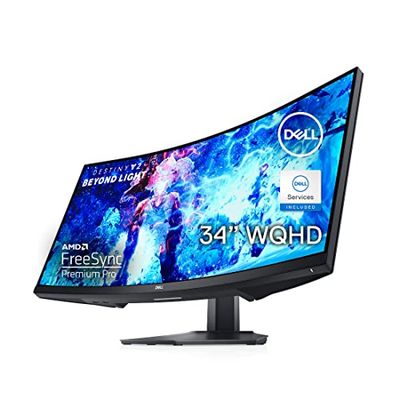 Dell Curved Gaming, 34 Inch Curved Monitor with 144Hz Refresh Rate, WQHD (3440 x 1440) Display, Black - S3422DWG $429.99 (Reg $649.99)