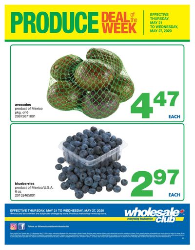 Wholesale Club (Atlantic) Weekly Flyer May 21 to 27
