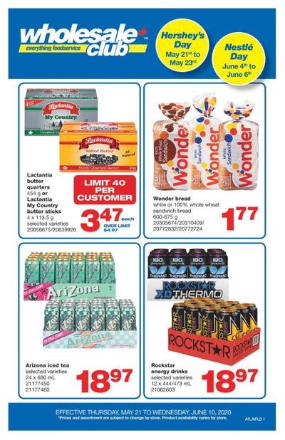 Wholesale Club (Atlantic) Flyer May 21 to June 10
