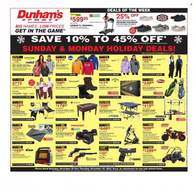 Dunham's Sports (MI, PA, WI) Weekly Ad Flyer Specials November 25 to November 30, 2023