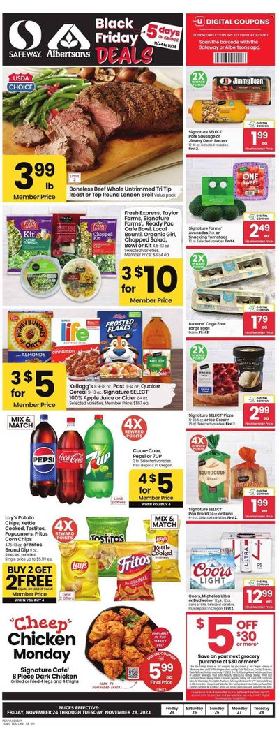 Safeway (OR, WA) Weekly Ad Flyer Specials November 24 to November 28, 2023