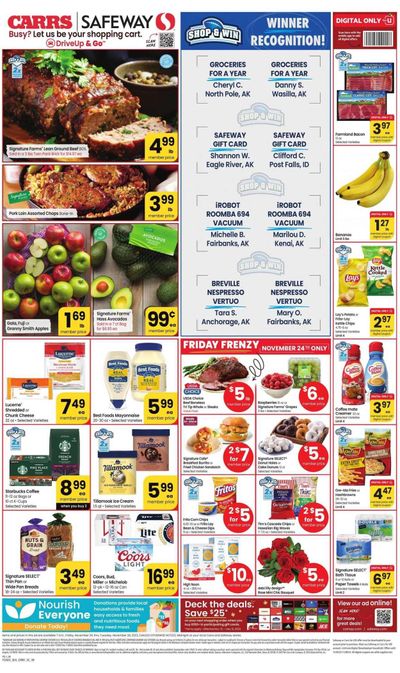 Safeway (AK) Weekly Ad Flyer Specials November 24 to November 28, 2023