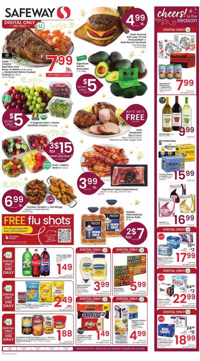 Safeway (MT) Weekly Ad Flyer Specials November 24 to November 28, 2023