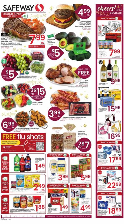 Safeway (MT) Weekly Ad Flyer Specials November 24 to November 28, 2023