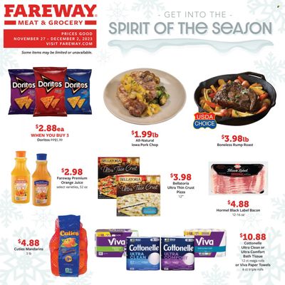 Fareway (IA) Weekly Ad Flyer Specials November 27 to December 2, 2023