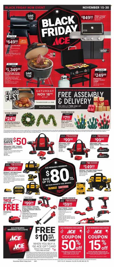 ACE Hardware Weekly Ad Flyer Specials November 15 to November 30, 2023