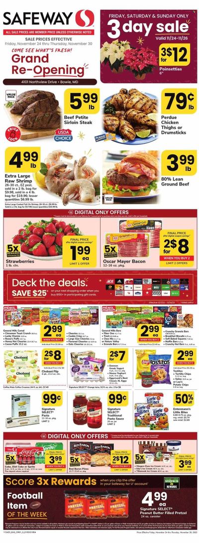 Safeway (MD) Weekly Ad Flyer Specials November 24 to November 30, 2023
