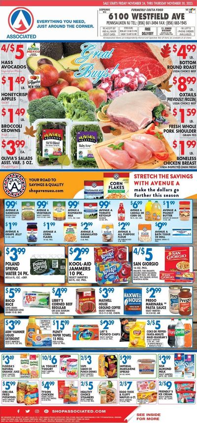 Associated Supermarkets (NY) Weekly Ad Flyer Specials November 24 to November 30, 2023